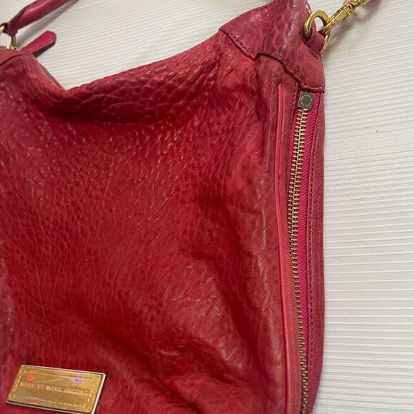 Marc By Marc Jacobs Red Washed Up Billy Hobo Bag Purse Handbag - Picture 8 of 14